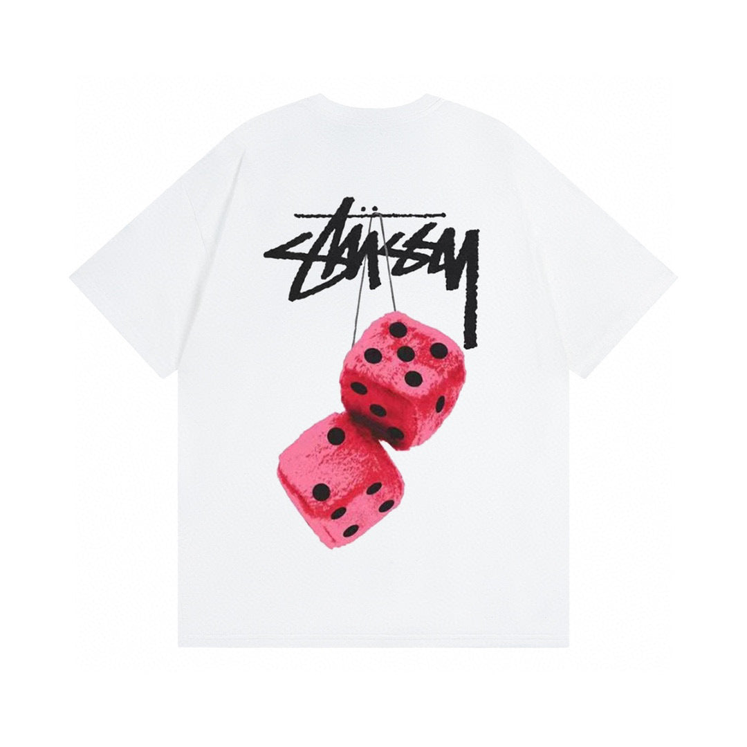 Stussy Dice 8 Ball Logo Print Oversized Tee Multi‑Style