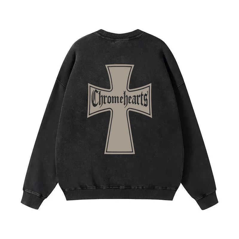 Chrome Hearts Cross Horseshoe Crewneck Sweatshirt Vintage Street Top