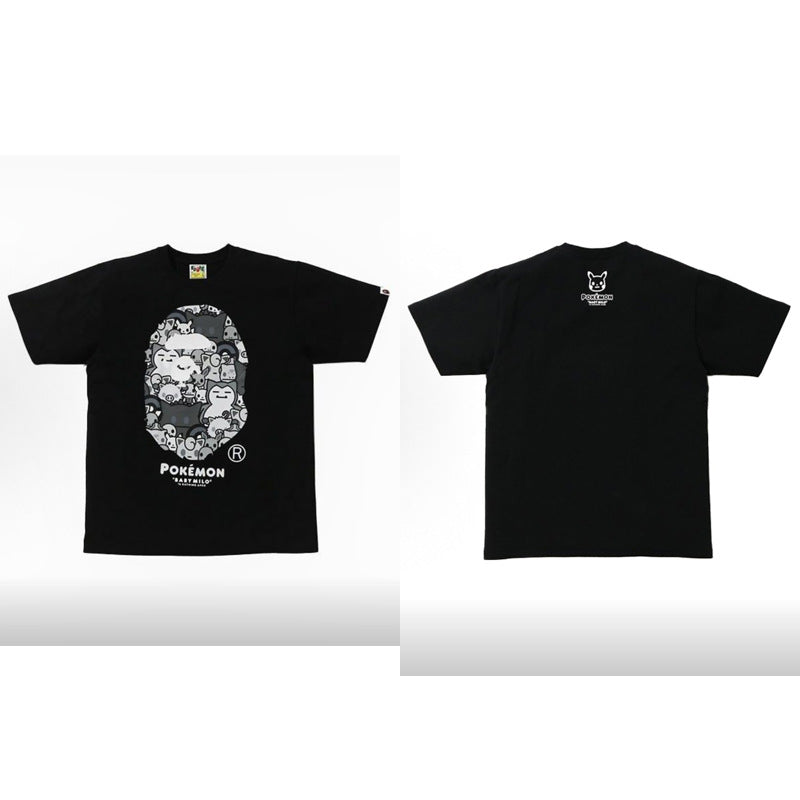 BAPE Ape Head Camo Shark Print Crew Neck Short Sleeve T‑Shirt Unisex