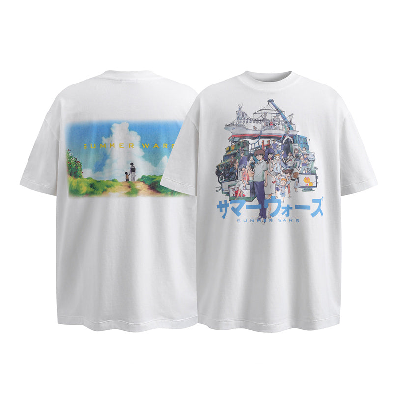 Saint Michael Vintage Washed Distressed Hole Loose Streetwear T-Shirt