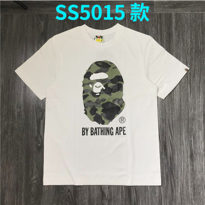 BAPE Shark Camo Graphic Tee Loose Unisex Streetwear T-Shirt
