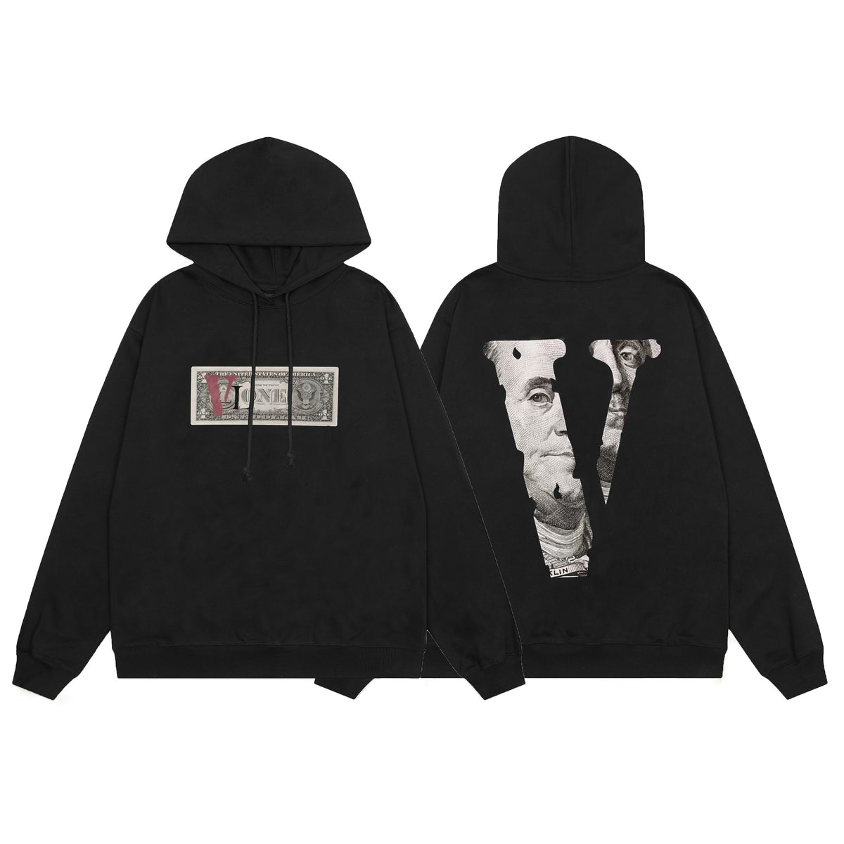 Vlone Friends Big V Logo American Style Unisex Hoodie