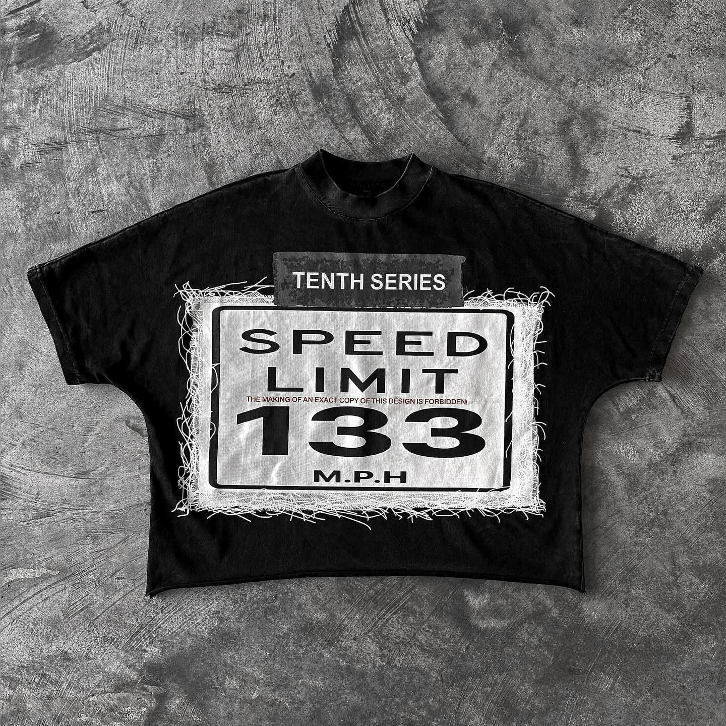 Streetwear-Shirt im Gothic-Stil von Saint Michael mit Grafik – Unisex Oversized Baumwoll-T-Shirt