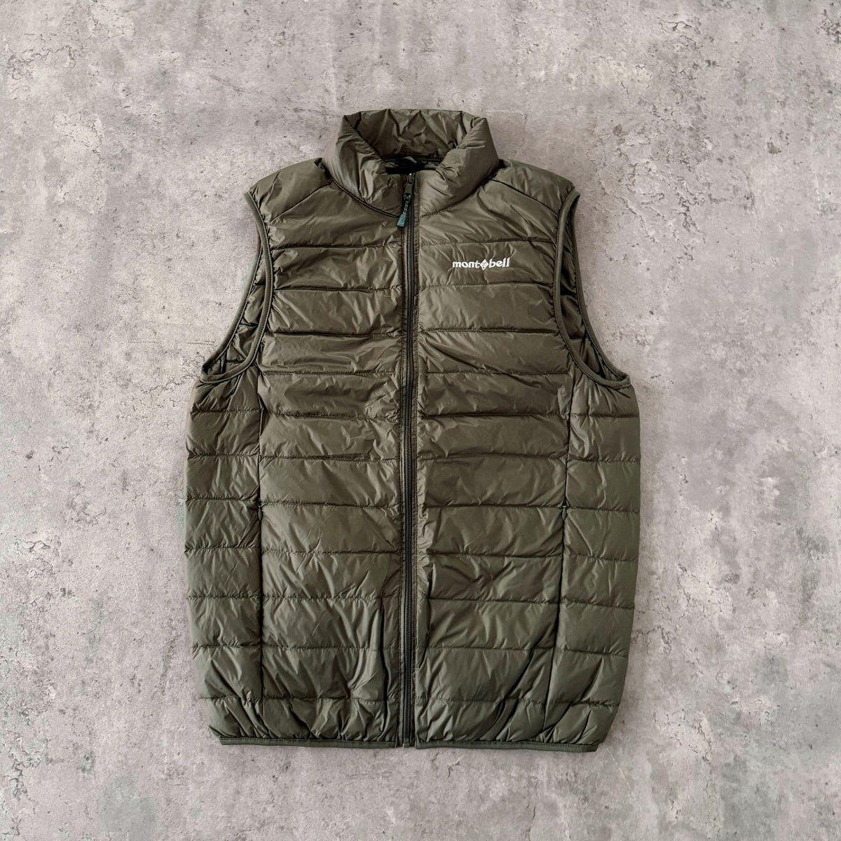 Montbell Plasma Down Vest Stand Collar Zip Ultralight Warm Gilet