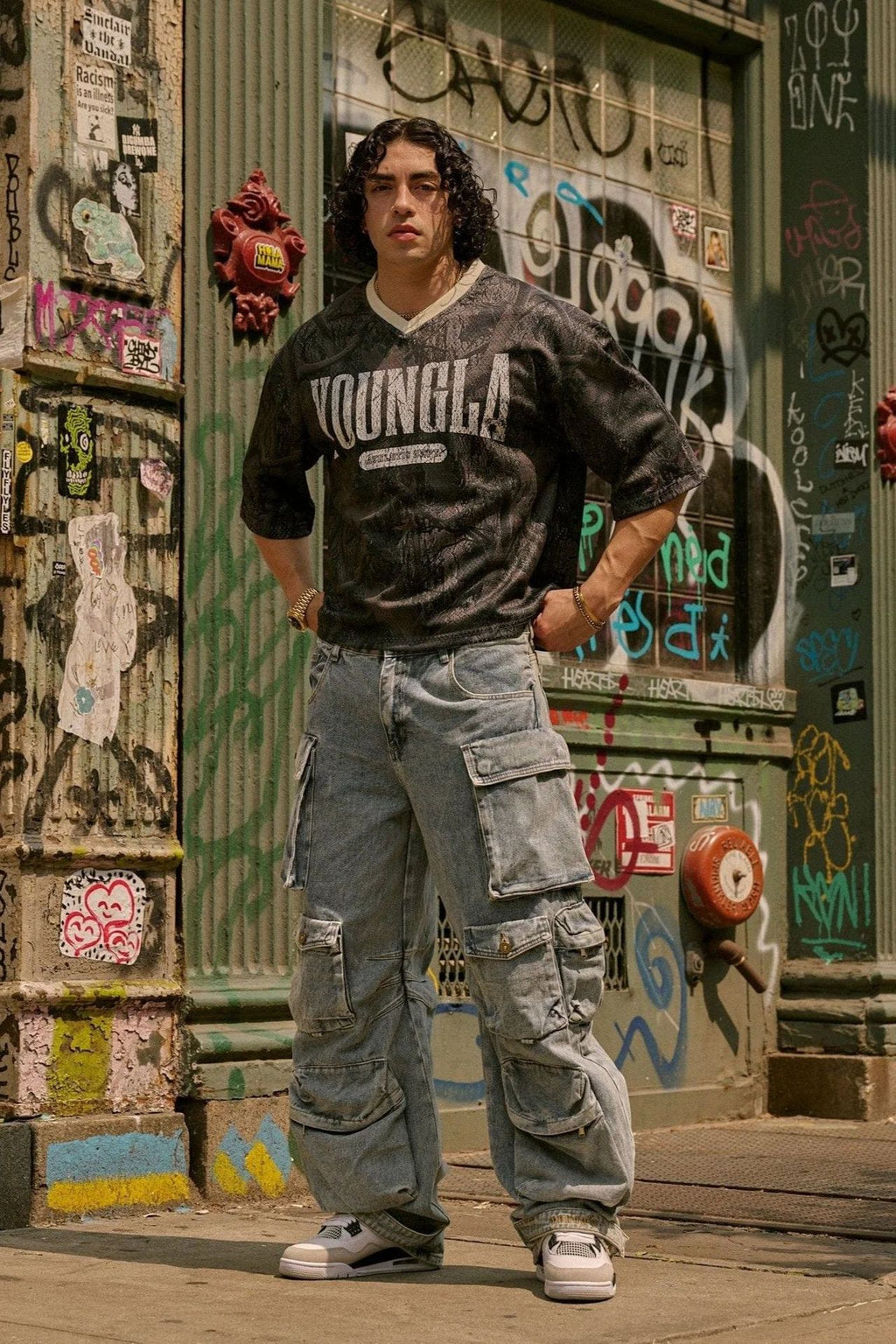 YOUNGLA 4187 Varsity Football Cropped Jersey