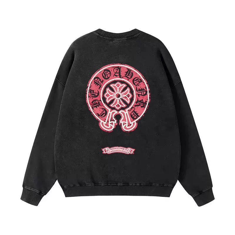 Chrome Hearts Cross Horseshoe Crewneck Sweatshirt Vintage Street Top