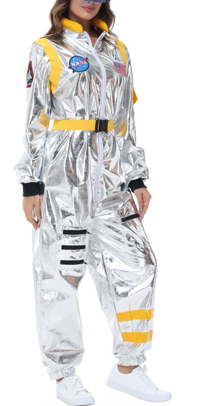Halloween Women Astronaut Space Suit Cosplay Pilot Jumpsuit Party Sets