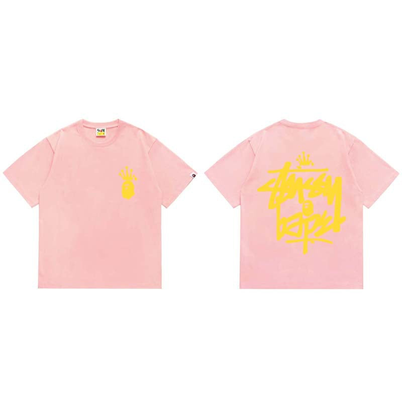 BAPE Ape Head Shark Print Loose Casual Unisex T-Shirt