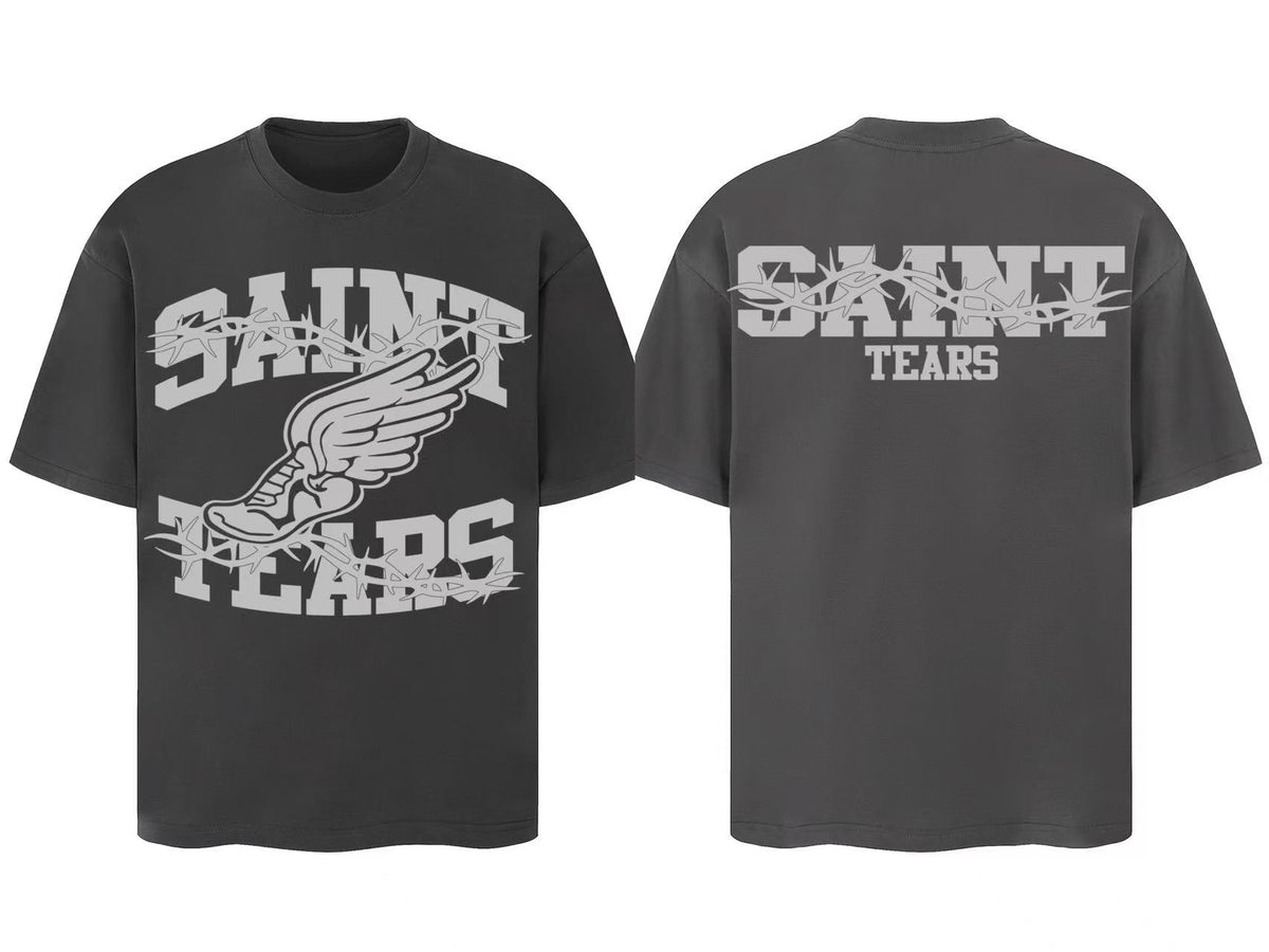 Saint Michael Vintage Multi‑Graphic Oversized Tee Streetwear Unisex
