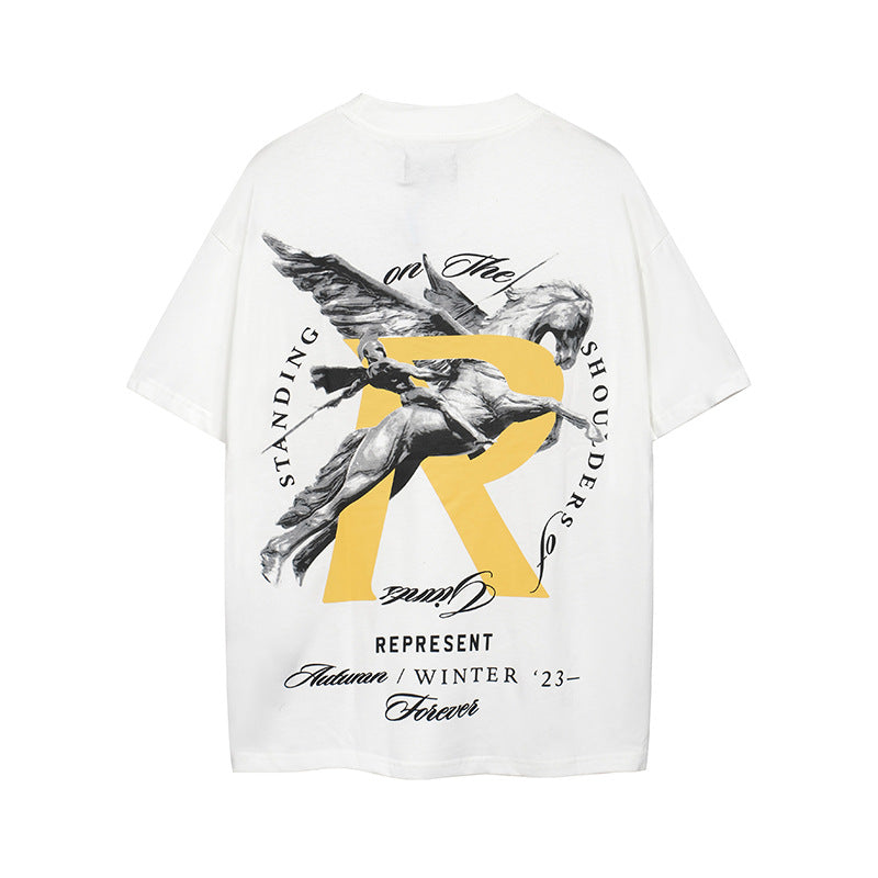 Represent Vintage Washed Graphic Short Sleeve Tee Streetwear Unisex