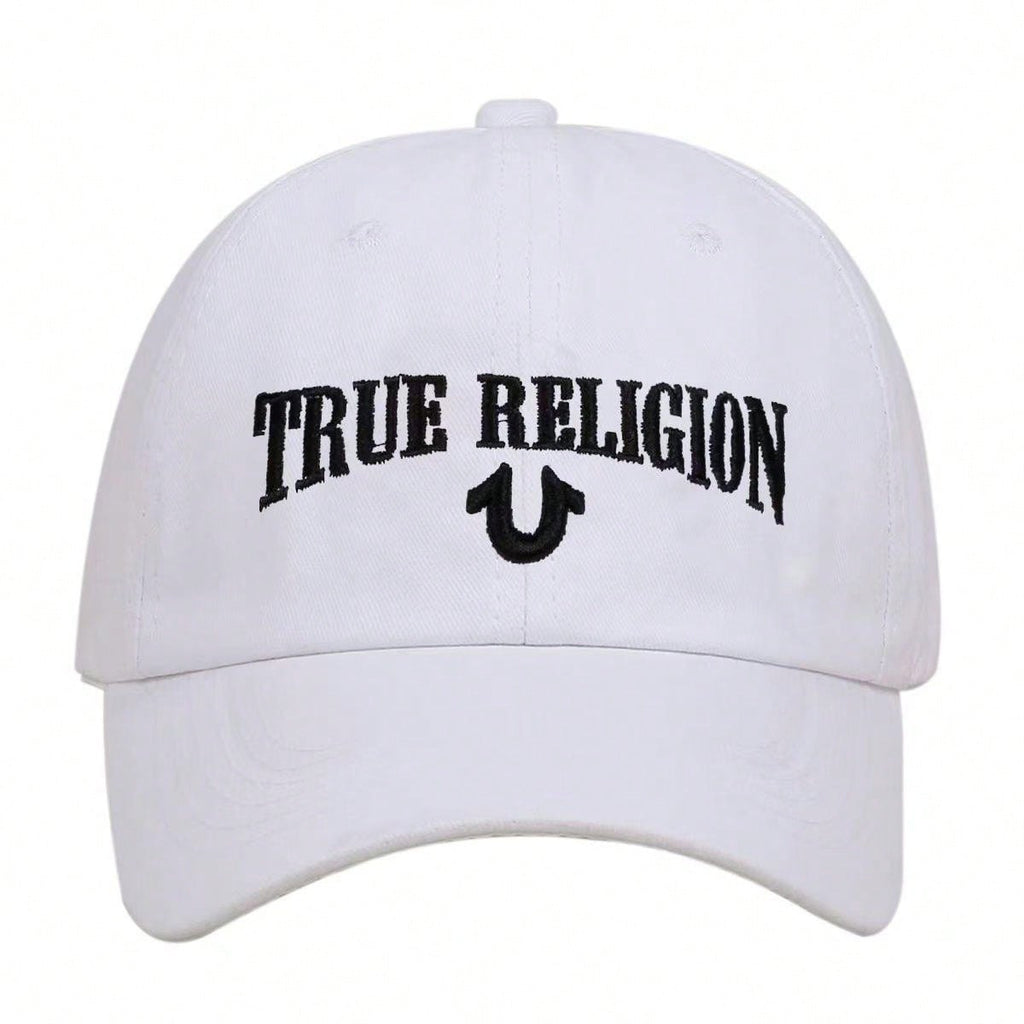 True Religion Embroidered Soft Top Baseball Cap Unisex Outdoor Casual Dad Hat