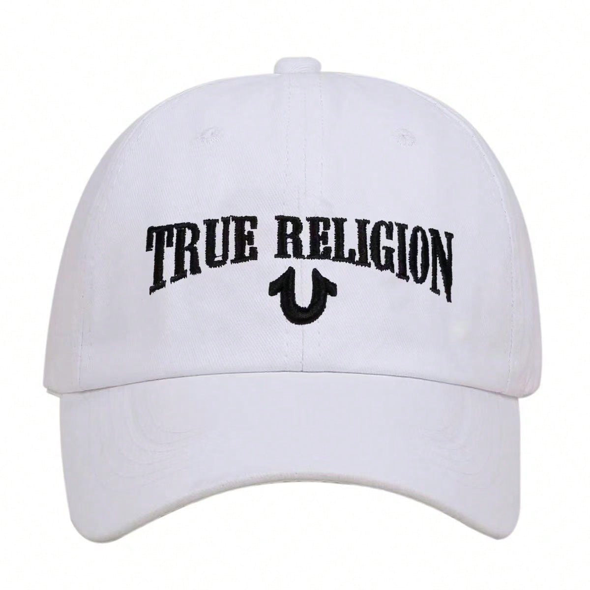 True Religion Embroidered Soft Top Baseball Cap Unisex Outdoor Casual Dad Hat