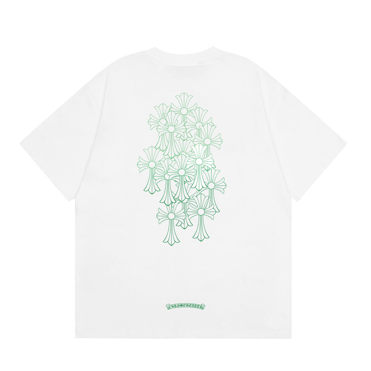 Chrome Hearts Multi‑Cross Horseshoe Graphic Oversized Tee Streetwear