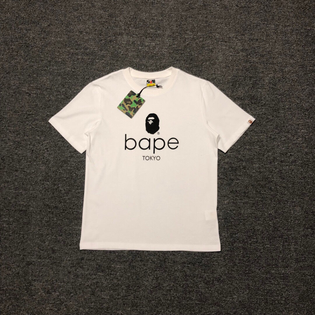 BAPE Classic Camo Ape Head Letter Print Loose Unisex Casual T-Shirt