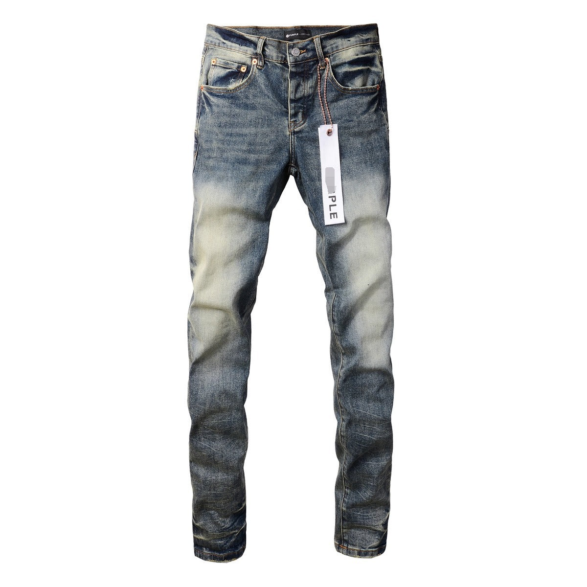 Purple Brand Men Stretch Skinny Ripped Printed Embroidered Denim Jeans