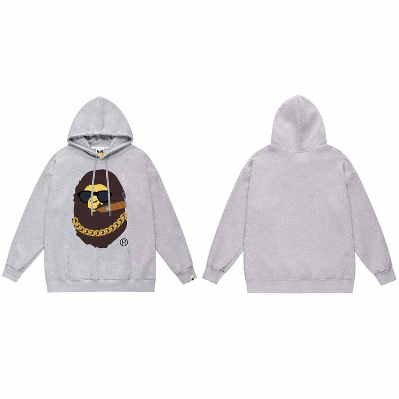 BAPE Hoodie Baby Milo Ape Head Multi Graphic Street Fleece Pullover