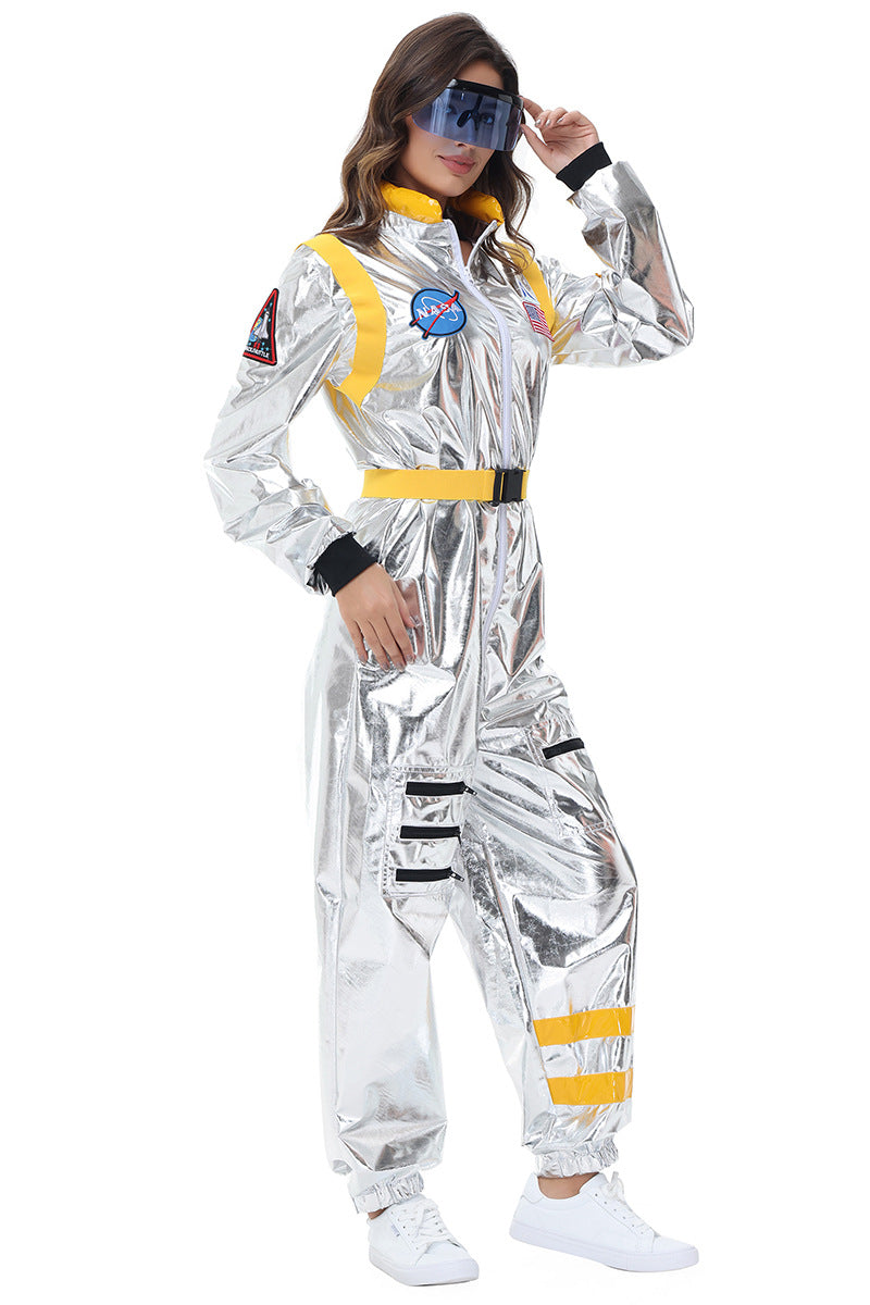 Halloween Women Astronaut Space Suit Cosplay Pilot Jumpsuit Party Sets