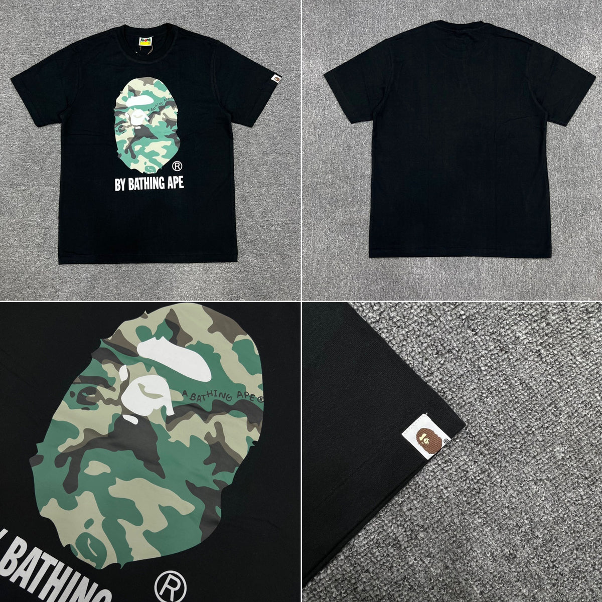 Bape Ape Head Camo Graphic Oversized Short Sleeve Tee Multi‑Style