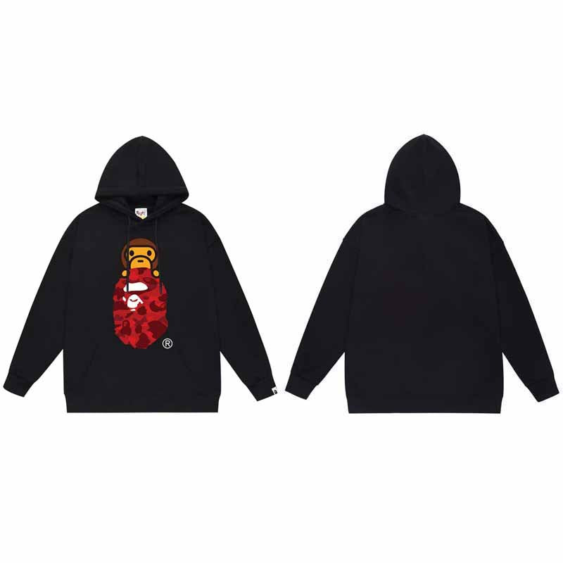 BAPE Hoodie Baby Milo Ape Head Multi Graphic Street Fleece Pullover