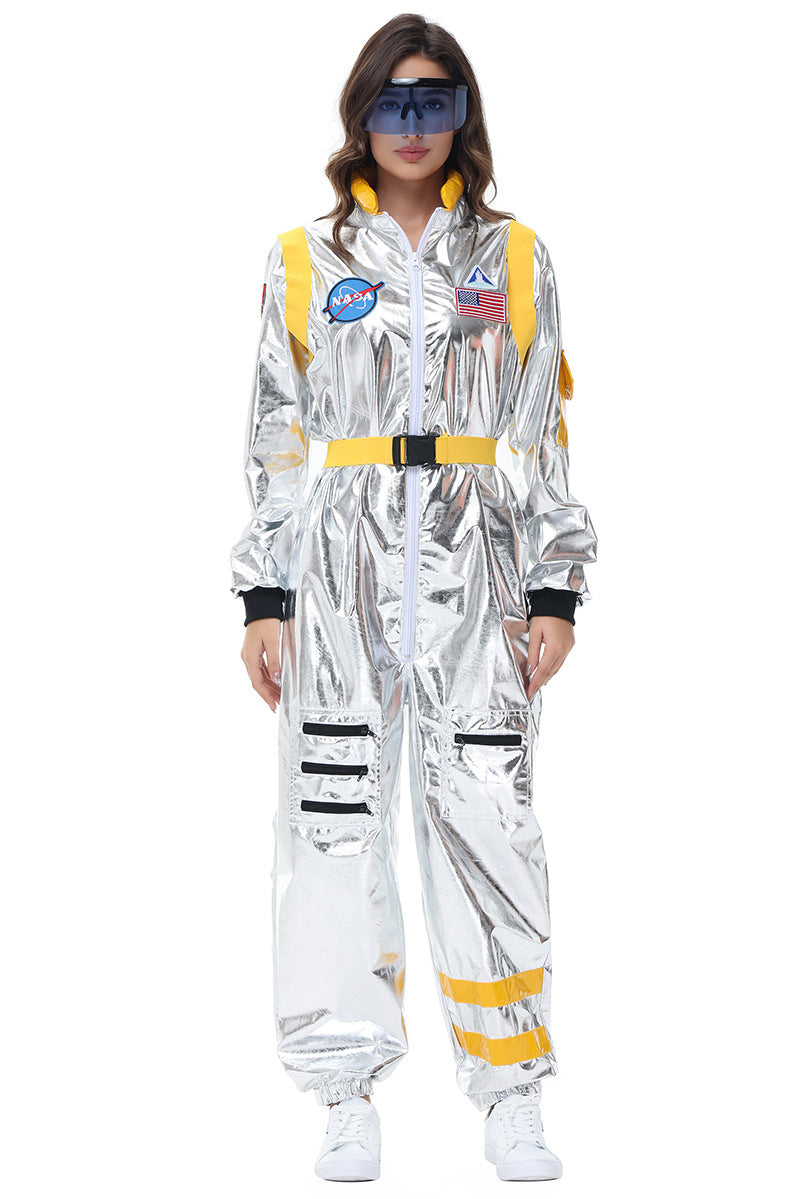 Halloween Women Astronaut Space Suit Cosplay Pilot Jumpsuit Party Sets
