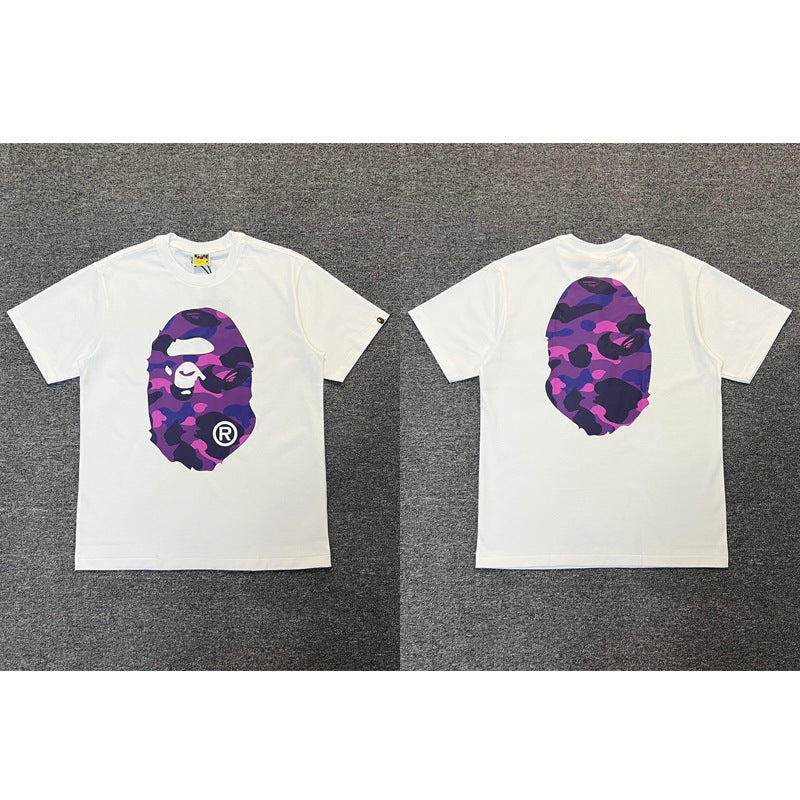 Bape Ape Head Shark Multi‑Print Oversized Tee Streetwear Unisex