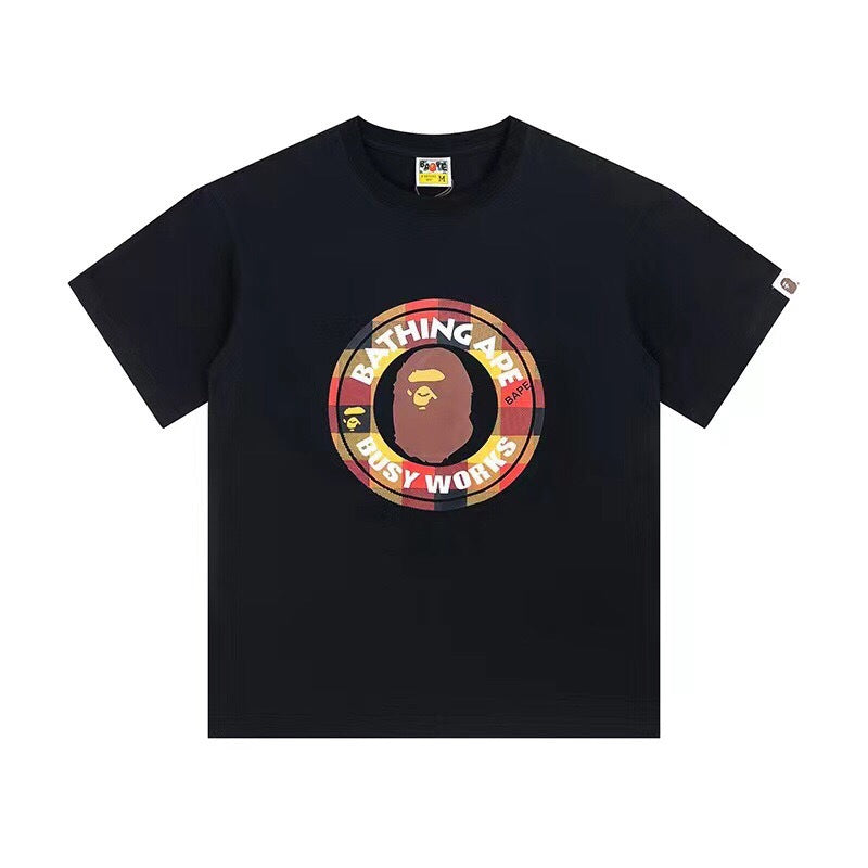 BAPE Classic Camo Ape Head Letter Print Loose Unisex Casual T-Shirt