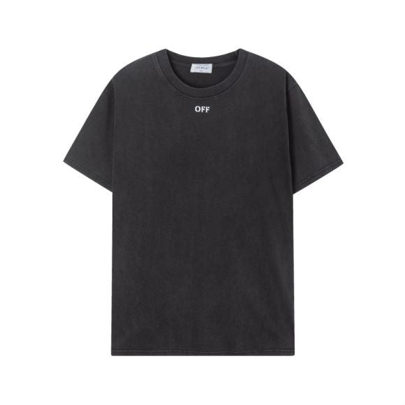 Washed Vintage Black Oil Painting Crew Neck Short Sleeve T Shirt