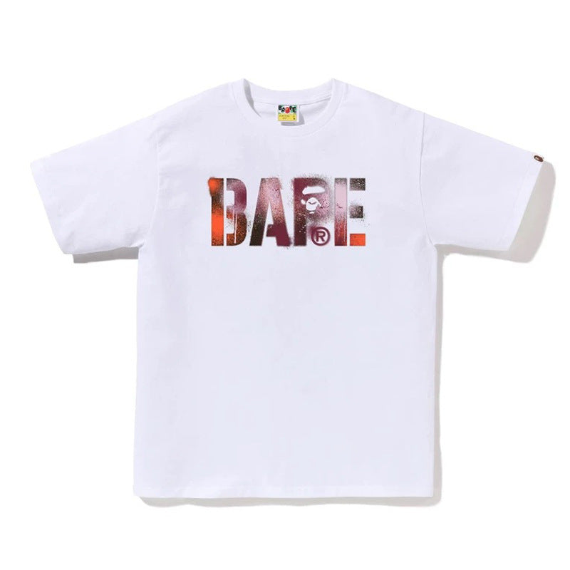 BAPE Ape Head & Shark Graphic Tee Loose Unisex Streetwear T-Shirt
