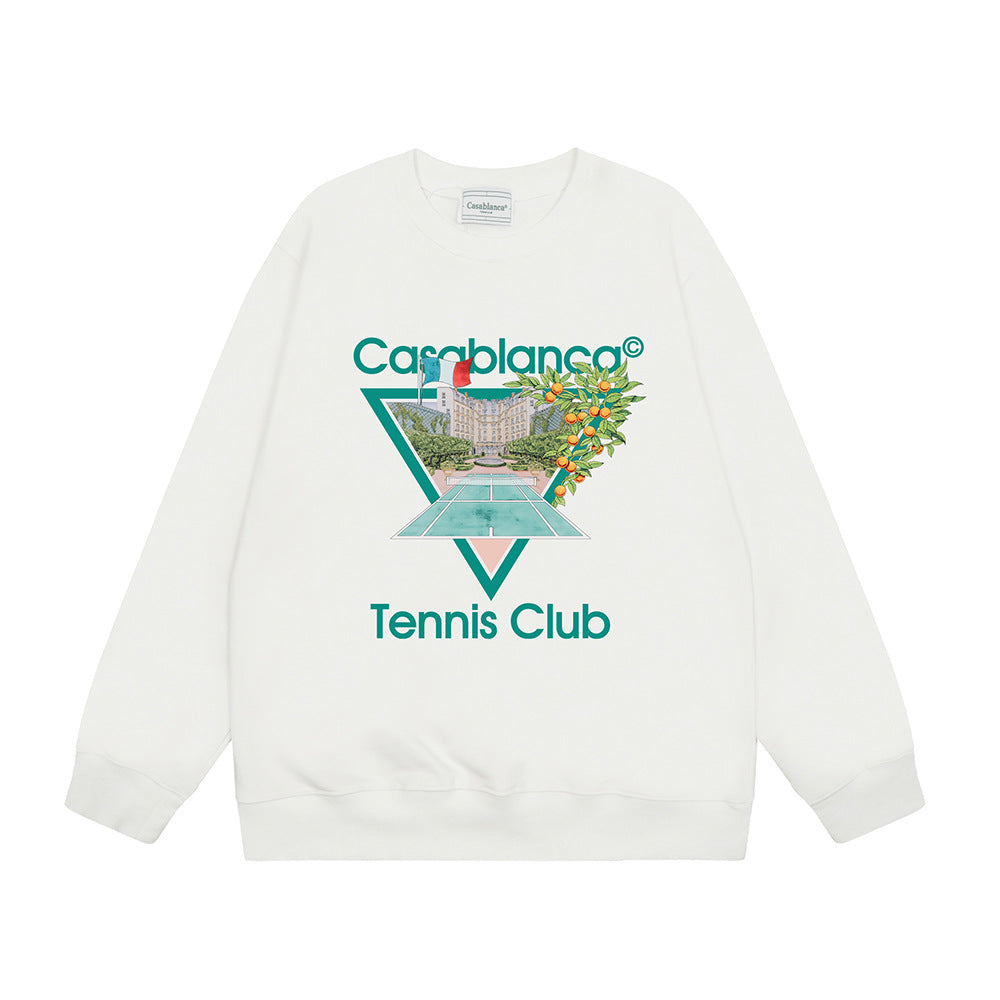 Casablanca Graphic Print Crew Neck French Terry Sweatshirt Unisex