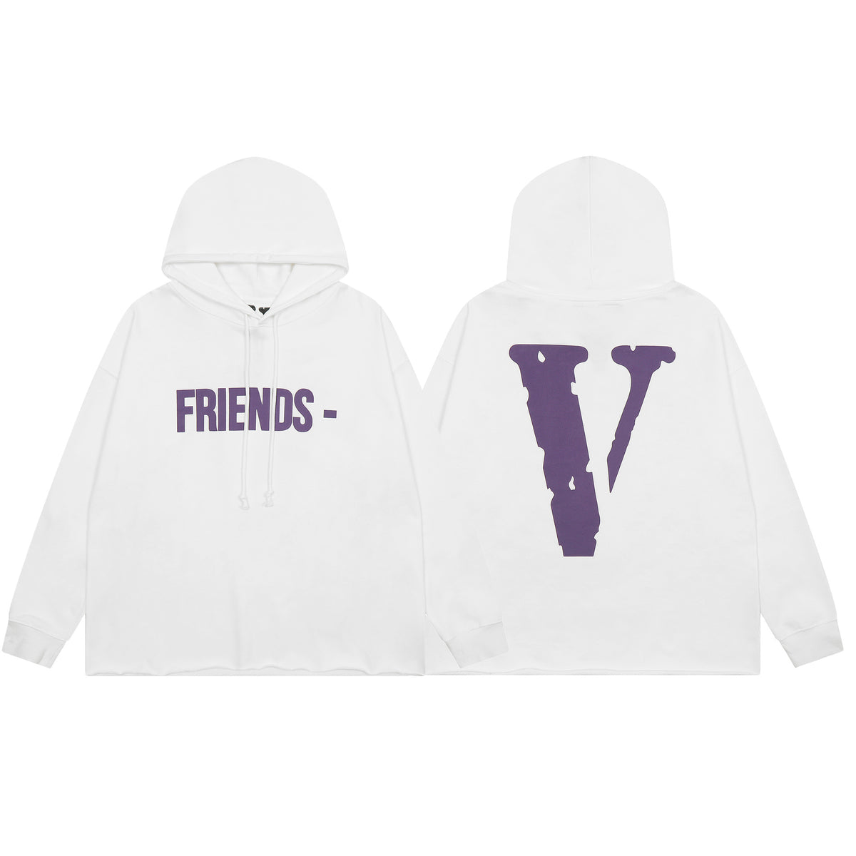 Vlone Friends Big V Logo American Style Unisex Hoodie