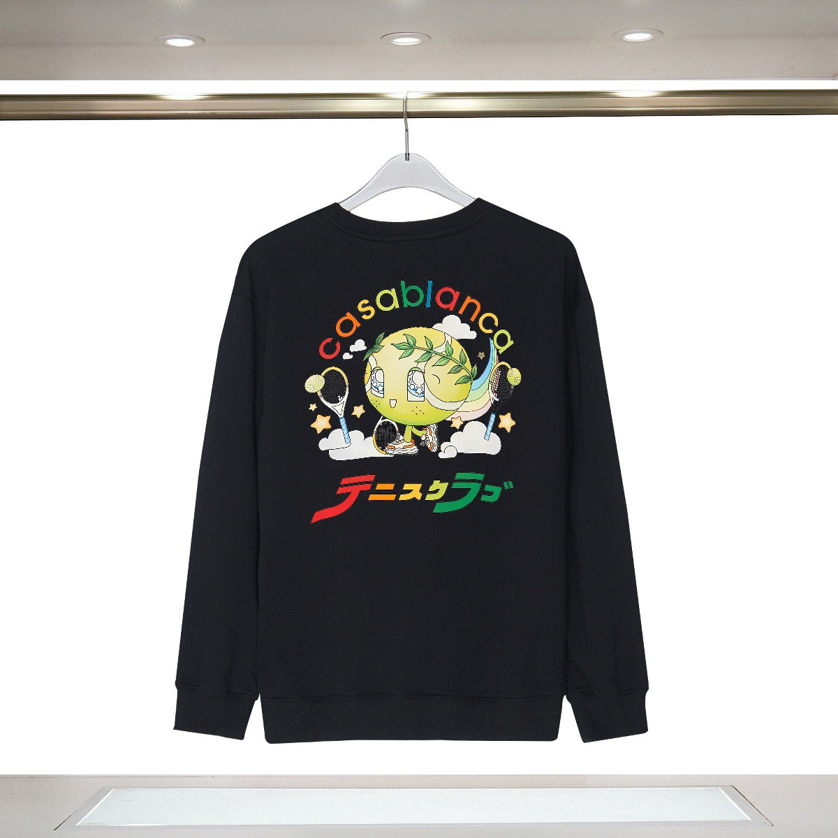 Casablanca Art Graphic Crewneck Sweatshirt Vintage Casual Pullover