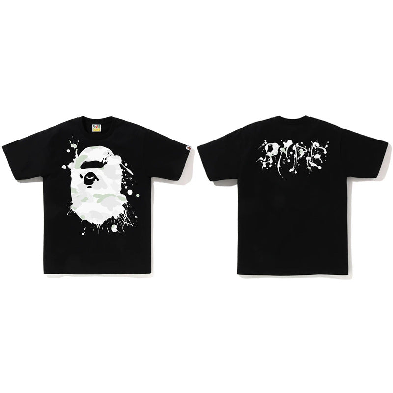 BAPE Ape Head & Shark Graphic Tee Loose Unisex Streetwear T-Shirt
