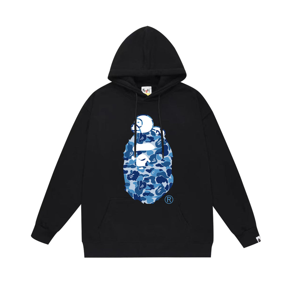 BAPE Hoodie Multi Camo Ape Head Print Street Fleece Pullover