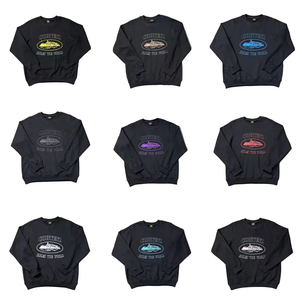 Corteiz Island Letter Graphic Oversized Crewneck Streetwear