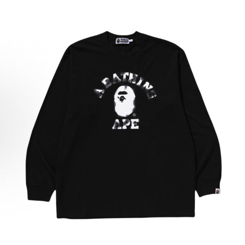 Bape Baby Milo Camo Ape Head Graphic Oversized Long Sleeve Tee Street