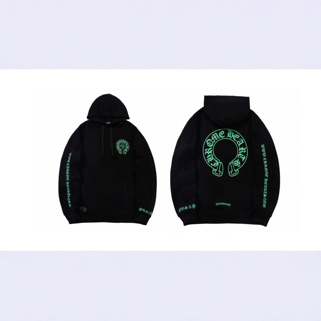 Chrome Hearts Gothic Graphic Print Pullover Hoodie Streetwear Unisex