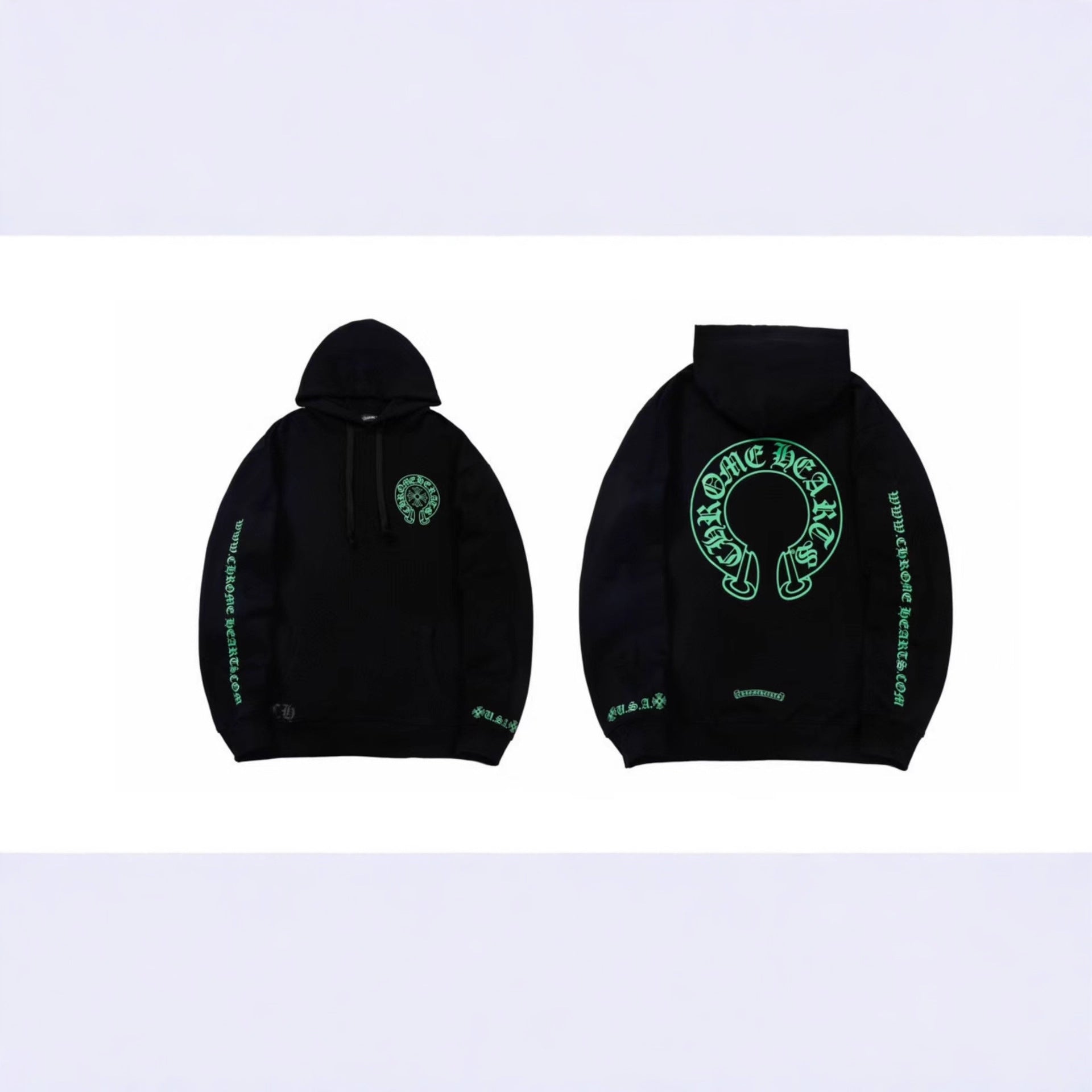 Chrome Hearts Gothic Graphic Print Pullover Hoodie Streetwear Unisex