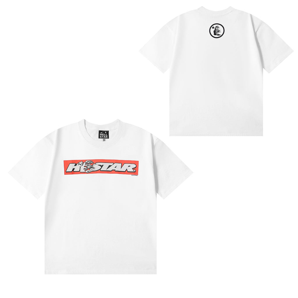 Hellstar Series Vintage Graphic Print Loose Unisex Streetwear T-Shirt