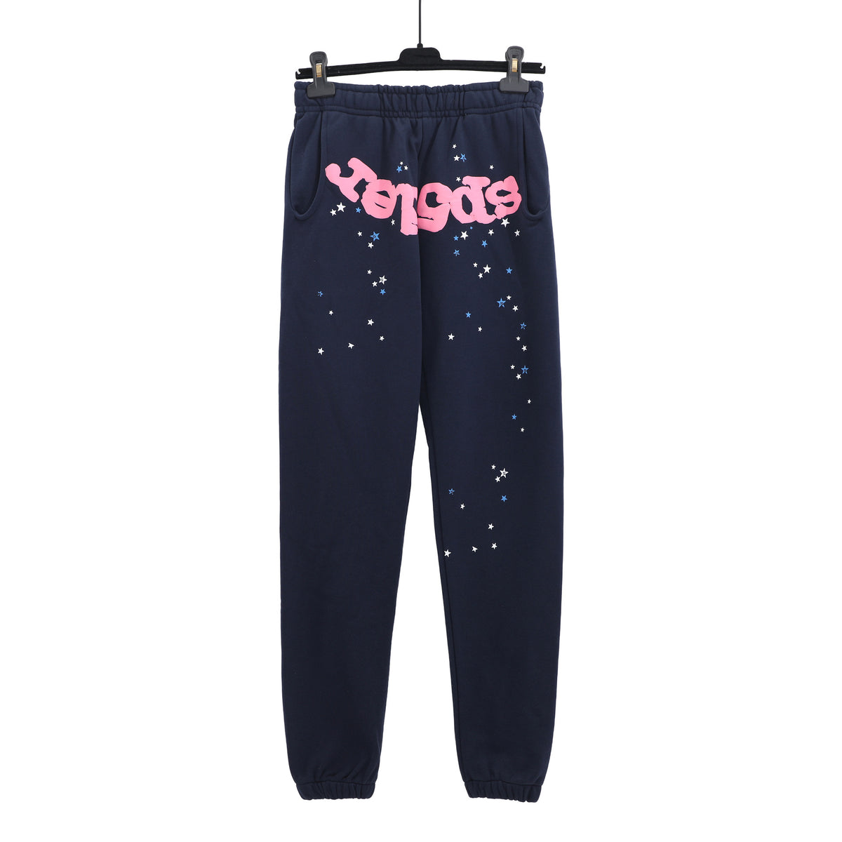 Sp5der Foam Print Spider Web Hoodie Sweatshirt Jogger Pants Set
