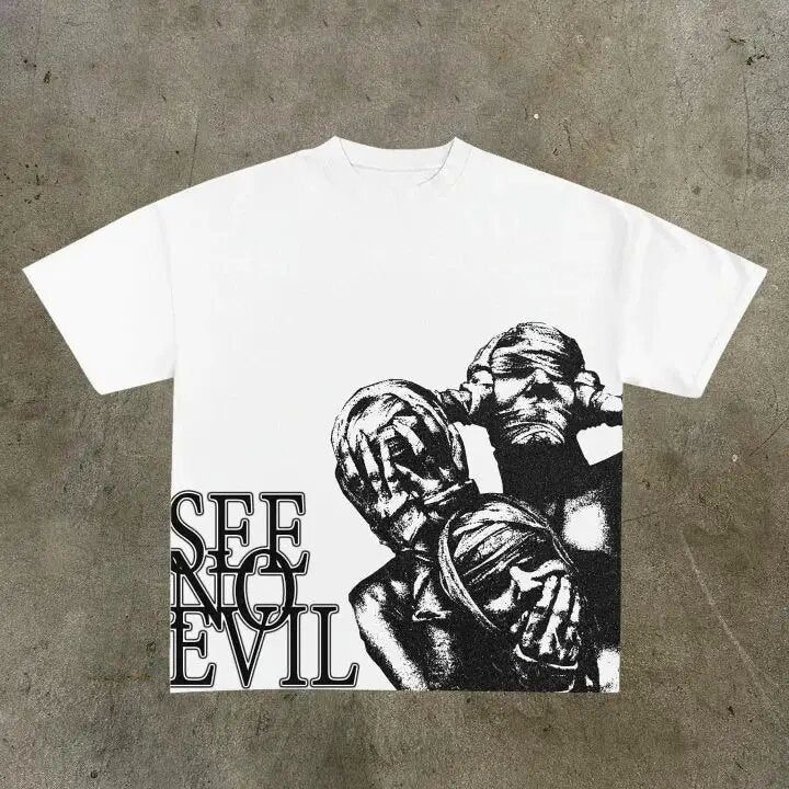 Y2K Tactical Military Graphic Unisex Oversized Streetwear Cotton Tee