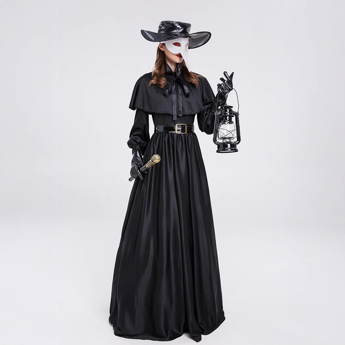 Halloween Men & Women Plague Doctor Cosplay Medieval Couple Party Sets