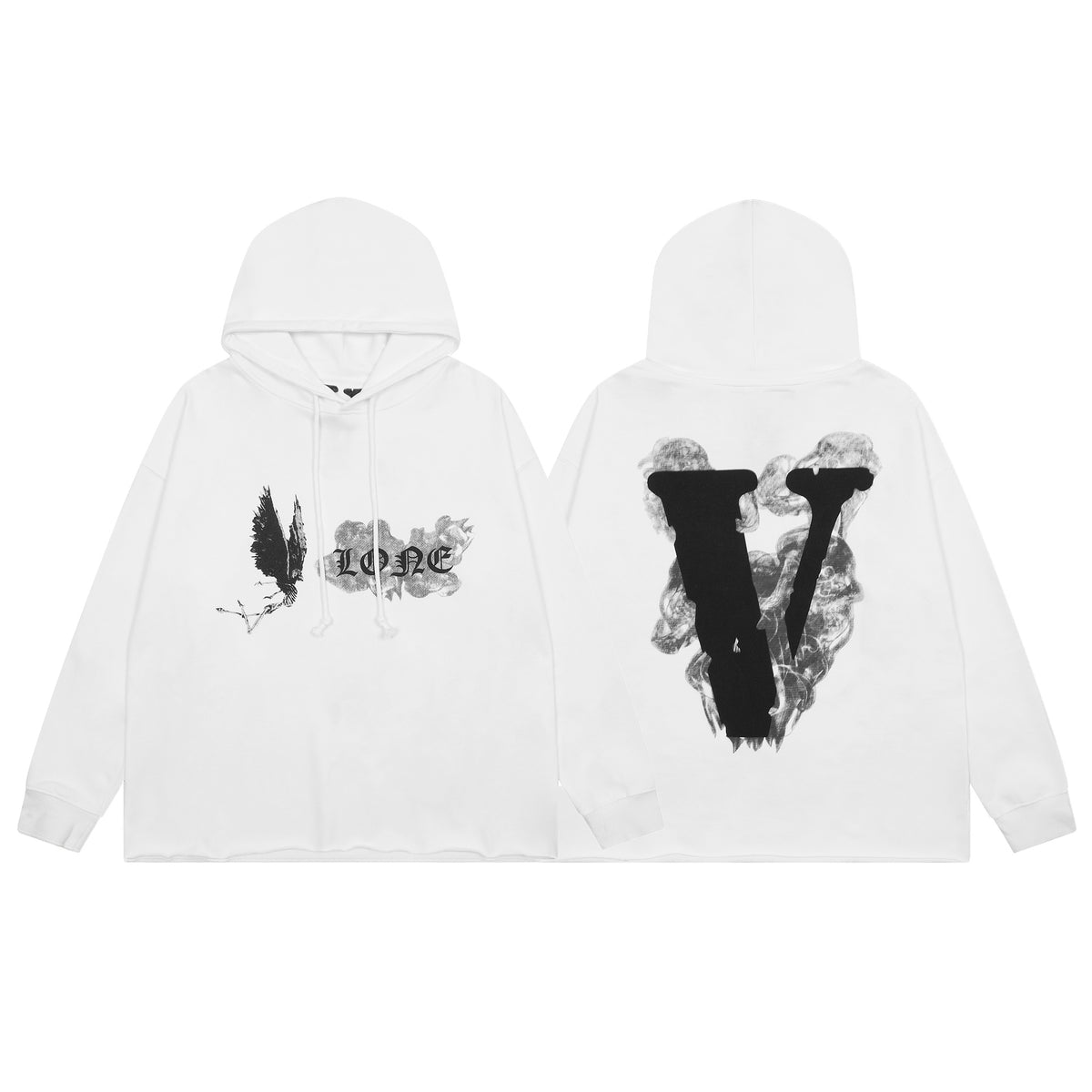 Vlone Friends Big V Logo American Style Unisex Hoodie