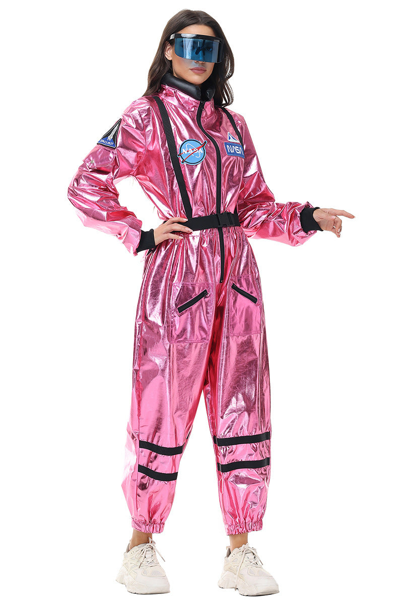 Halloween Women Astronaut Space Suit Cosplay Pilot Jumpsuit Party Sets