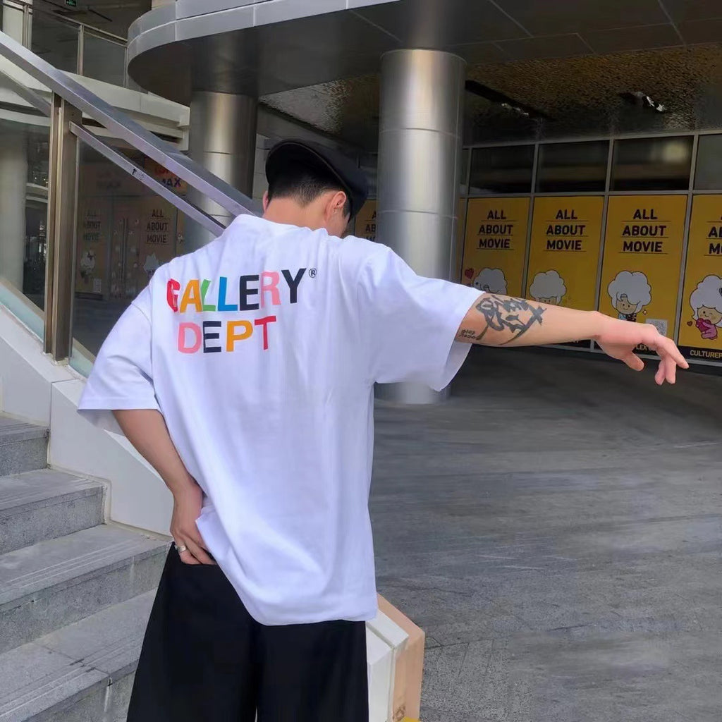 Gallery Dept Vintage Washed Graphic Short Sleeve Tee Streetwear Unisex