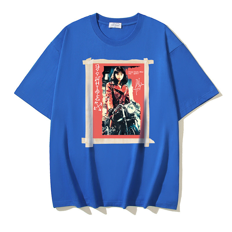 Off‑White Multi‑Sketch Arrow Graphic Oversized Tee Streetwear Unisex