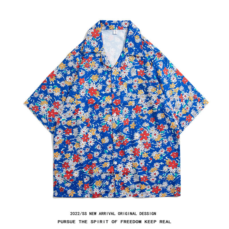 Mens Camp Collar Tropical Hawaiian Floral Short Sleeve Beach Shirt  South2101-2126