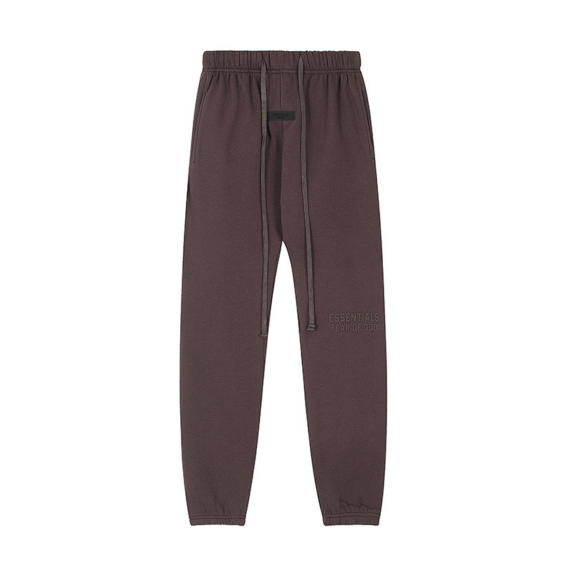 Fear of God ESSENTIALS 3D Silicone Letter Print Hoodie sweatpants