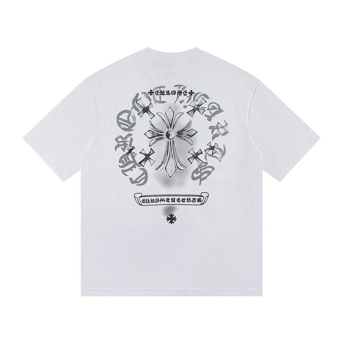 Chrome Hearts Horseshoe Cross Print Short Sleeve Tee Unisex