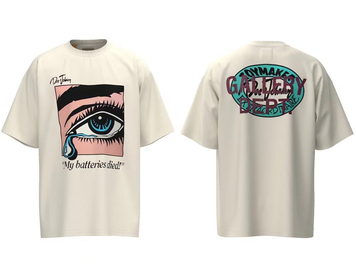 Gallery Dept Vintage Washed Graphic Short Sleeve Tee Streetwear Unisex