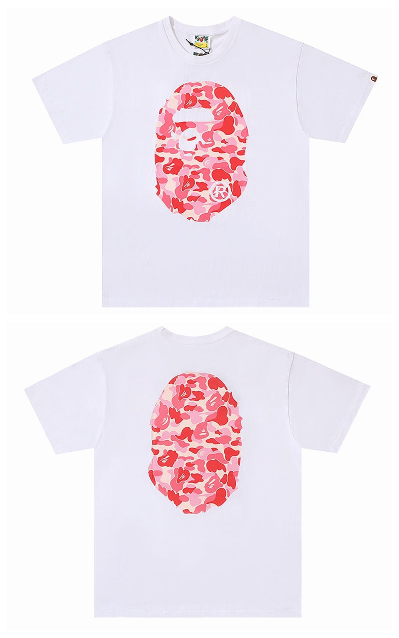 2026 New BAPE Ape Head Graphic Tee Loose Couple Short Sleeve T-Shirt